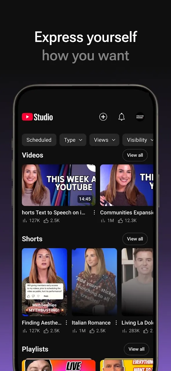 YouTube Studio 截图 3