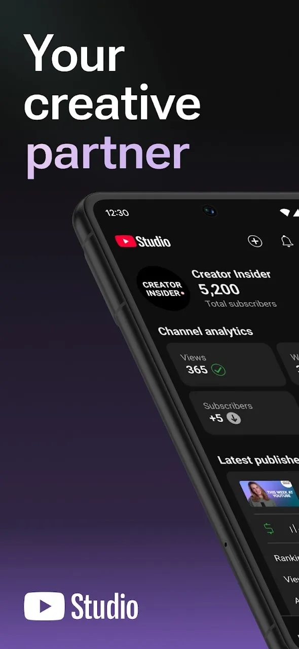 YouTube Studio 截图 1