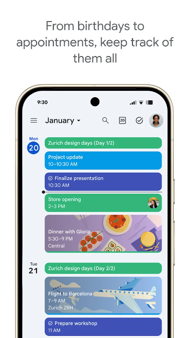 Google 日历 截图 1
